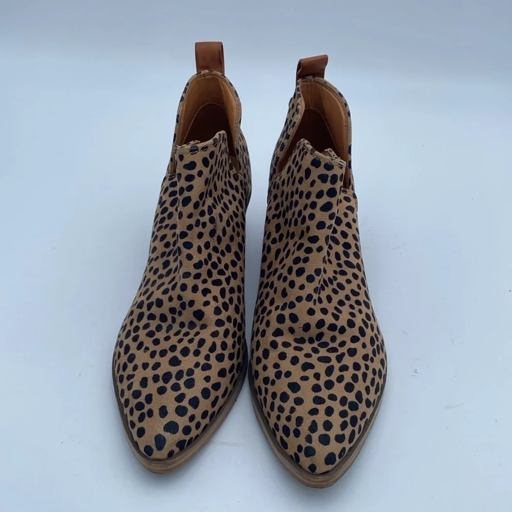 Nine West Tan and Black Ankle Booties women 7.5 Casual festival retro office Y2K